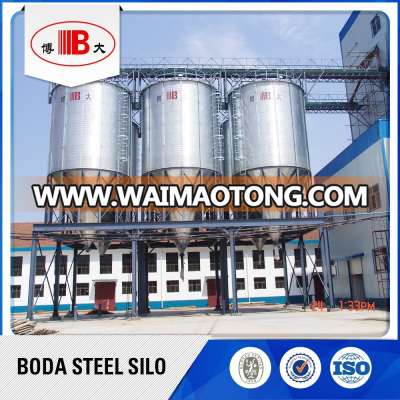 corrugated galvanized grain steel silo for wheat flour mill processing selling on competive price